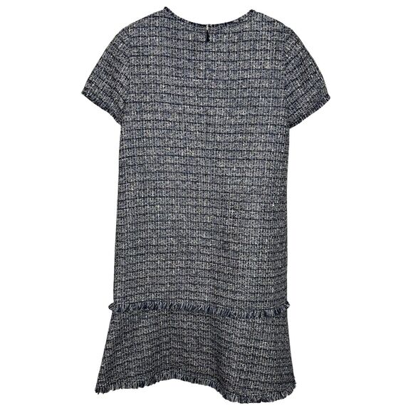 Lafayette 148 Dress Womens Petite Small Shift Tweed Fringe New Pockets - Picture 2 of 9